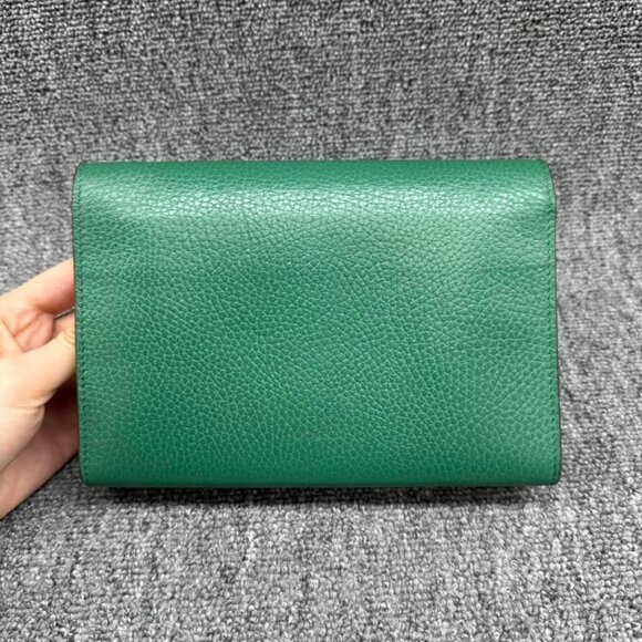 GUCCI Dionysus Green Leather Shoulder Bag 650-032625 - Picture 3 of 16